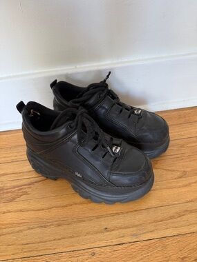Buffalo London Black Chunky Platform Sneakers